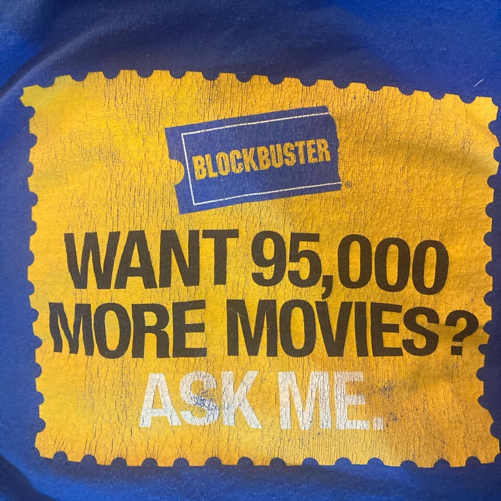 Unisex Blockbuster Employee Tee from the early 2000’s, LARGE